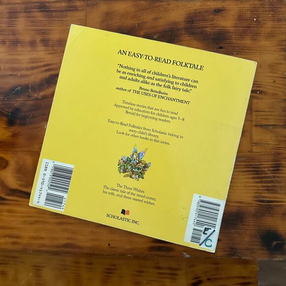 Vintage The Three Wishes Folktale Paperback Book - Picture 9 of 10